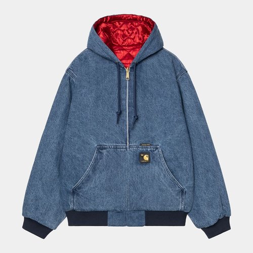 Carhartt WIP 50 Years Anniversary OG Active Jacket Denim - Blue/Usa Red Stone Bleached - I035966_3FZ_12