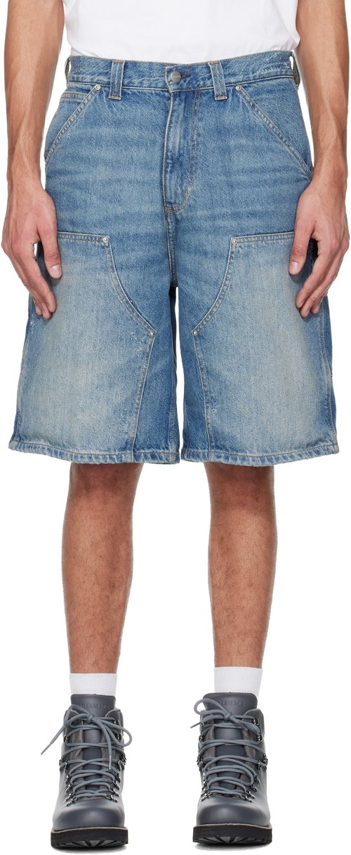 Carhartt WIP OG Aden Denim Shorts - Blue - I036272_01_B7