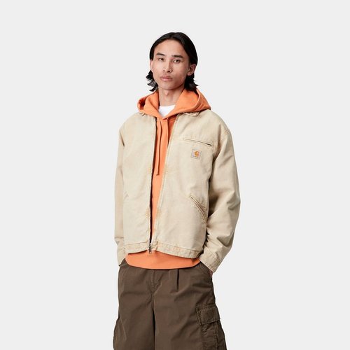 Carhartt WIP OG Detroit Jacket Canvas, 12 oz - Dusty H Brown/Dusty H Brown Chalk Wash - I035555_0ME_5F