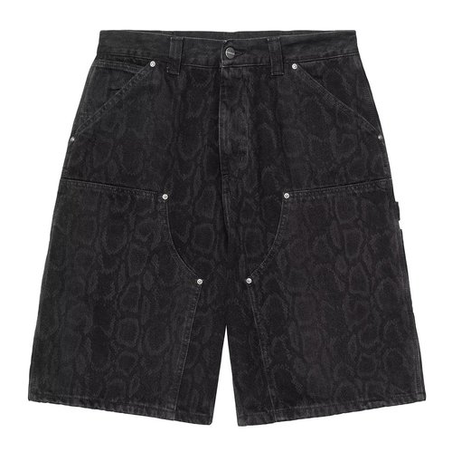 Carhartt WIP OG Double Knee Shorts - Snake Camo/Black Heavy Stone Wash - I036590_3R2_60