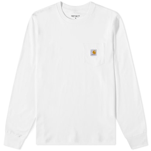 Carhartt WIP Patch Pocket Long Sleeve T-Shirt - White - I030437_02_XX