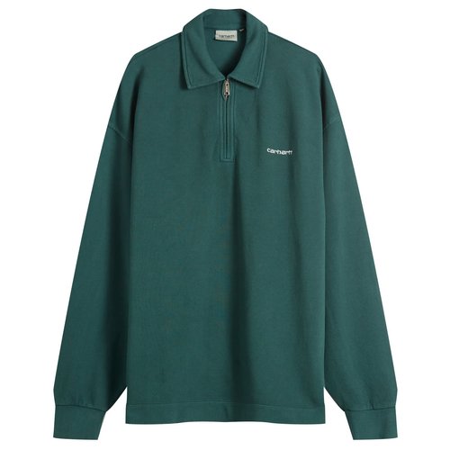 Carhartt WIP Pique Script Sweatshirt - Dark Fir/White - I035188_32E_GD
