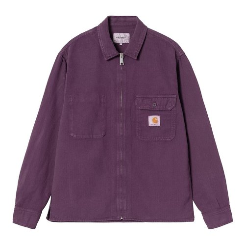 Carhartt WIP Rainer Shirt Jac Herringbone, 8 oz - Huckleberry Garment Dyed - I034826_HU_GD