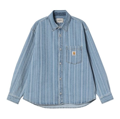 Carhartt WIP Rylan Shirt Jac Denim, 11.5 oz - Rylan Stripe/Blue Stone Bleached - I035567_32H_12