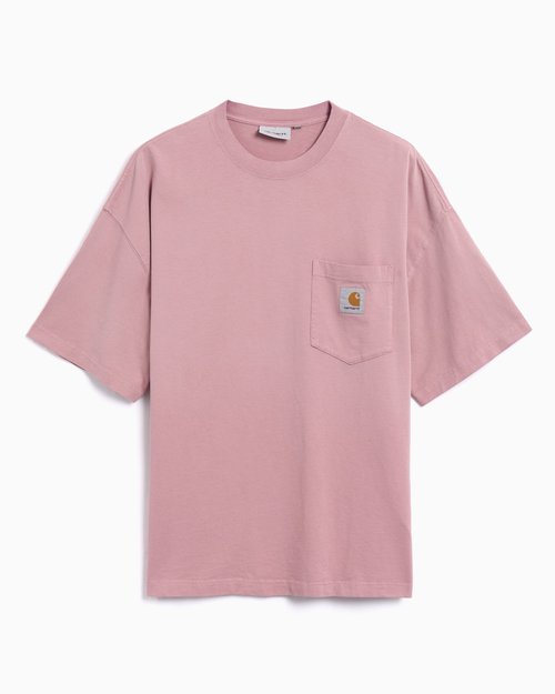 Carhartt WIP Short Sleeve Hudson Chalk Wash Pocket T-Shirt - Daphne - I035140_1XF_5F