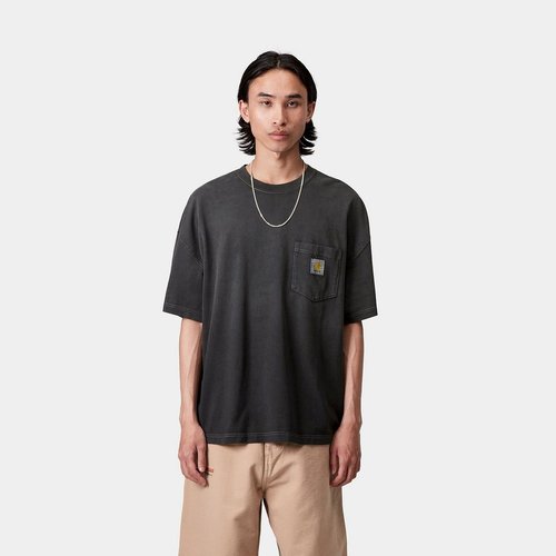 Carhartt WIP Short Sleeve Chalk Wash Pocket T-Shirt - Black - I035140_89_5F