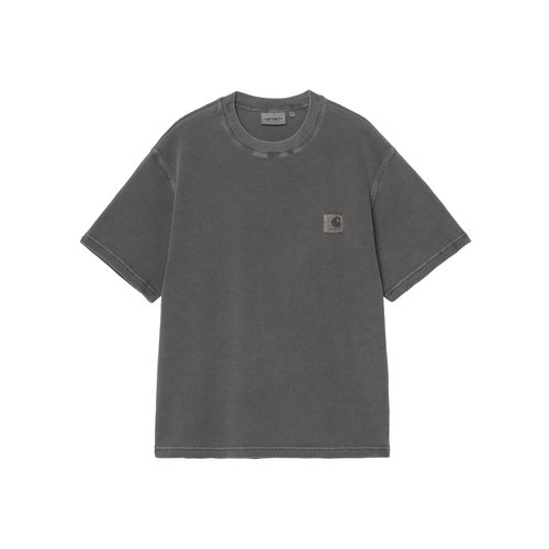 Carhartt WIP Nelson Waffle T-Shirt - Black Garment Dyed - I036185_89_GD