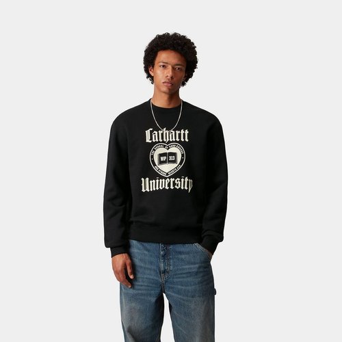 Carhartt WIP Logo Crewneck Sweatshirt - Black - I035642_89_XX