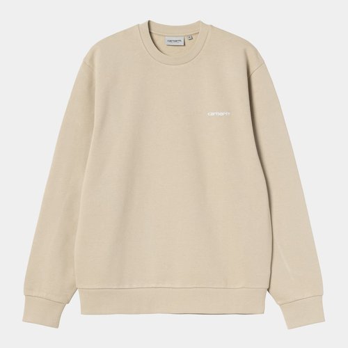 Carhartt WIP Script Embroidery Sweatshirt Barchan White | beige | XXL | - I034496_3LW_XX