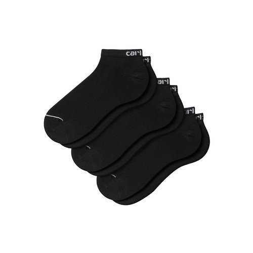 Carhartt WIP Script Sneakers Socks Pack of 3 - Black/White + Black/White + Black/White - I036749_1ZI_XX