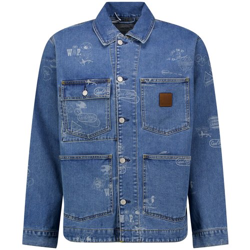 Carhartt WIP Stamp Jacket - Stamp Print/Blue(Bleached) - I033743