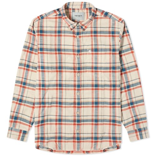 Carhartt WIP Hawkins Check Shirt 'Black/Prussian Blue
