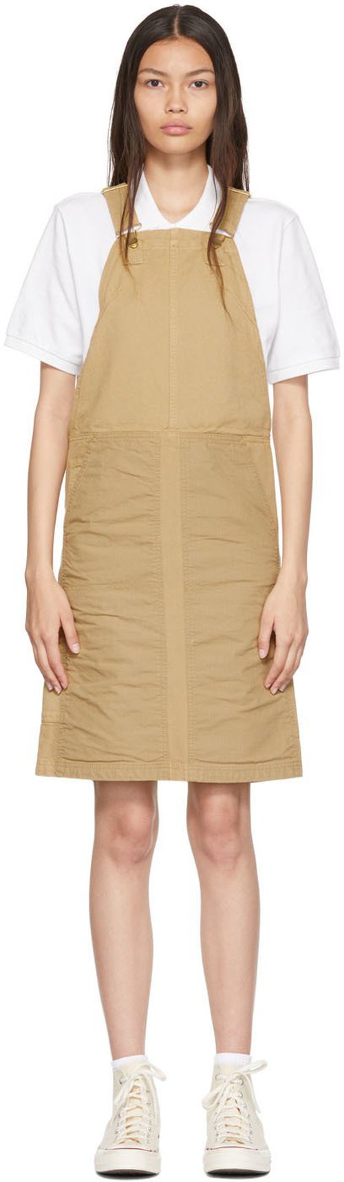 Carhartt WIP Tan Medley Midi Dress - Dusty H Brown - I030492_07E_GD