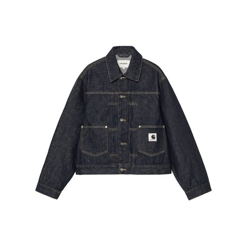 Carhartt WIP W' Belmar Jacket Denim, 13.5 oz - Blue Rinsed - I036595_01_02