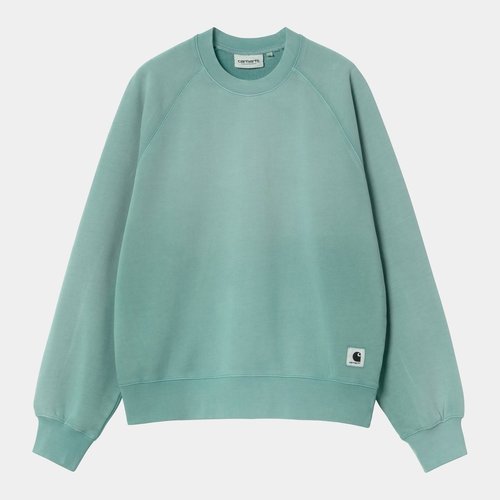 Carhartt WIP W' Hudson Sweat - Saguaro Chalk Wash - I035136_2ZU_5F