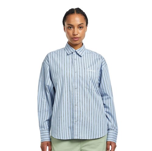 Carhartt WIP W' L/S Grimsby Shirt - Grimsby Stripe/Blue Fog - I035134_30O_XX
