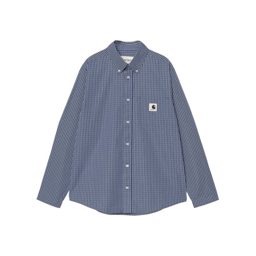Carhartt WIP Navy L/S Groff Shirt - Groff Check/Blue - I036234_3JL_XX