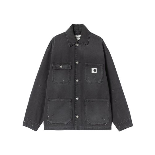 Carhartt WIP W' OG Michigan Coat Denim - Black Destroy Wash/Splatter - I037023_89_EJ