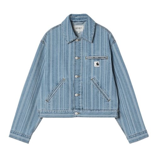 Carhartt WIP W' Rylan Jacket Denim, 11.5 oz - Rylan Stripe/Blue Stone Bleached - I035571_32H_12