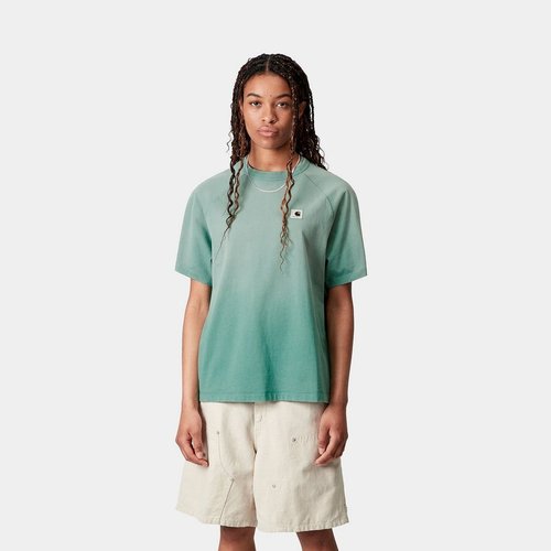 Carhartt WIP W' S/S Hudson T-Shirt - Saguaro Chalk Wash - I035138_2ZU_5F