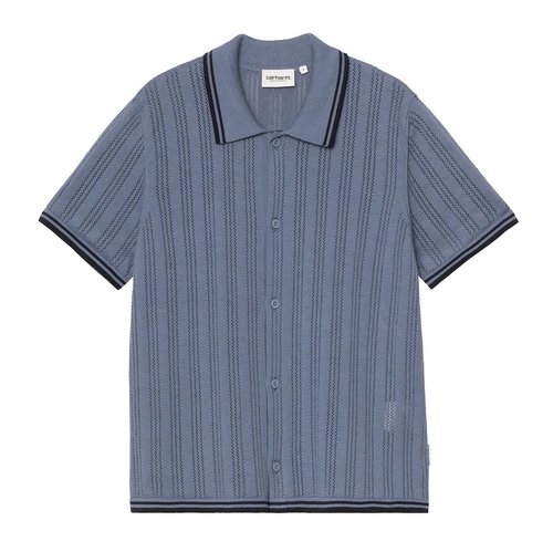 Carhartt WIP Short Sleeve Ramsey Knit Shirt - Velvet Blue - I036174_3GG_XX