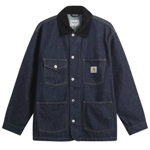Carhartt WIP Warren Chore Coat - Blue Rinsed/Black - I036592_B8_90