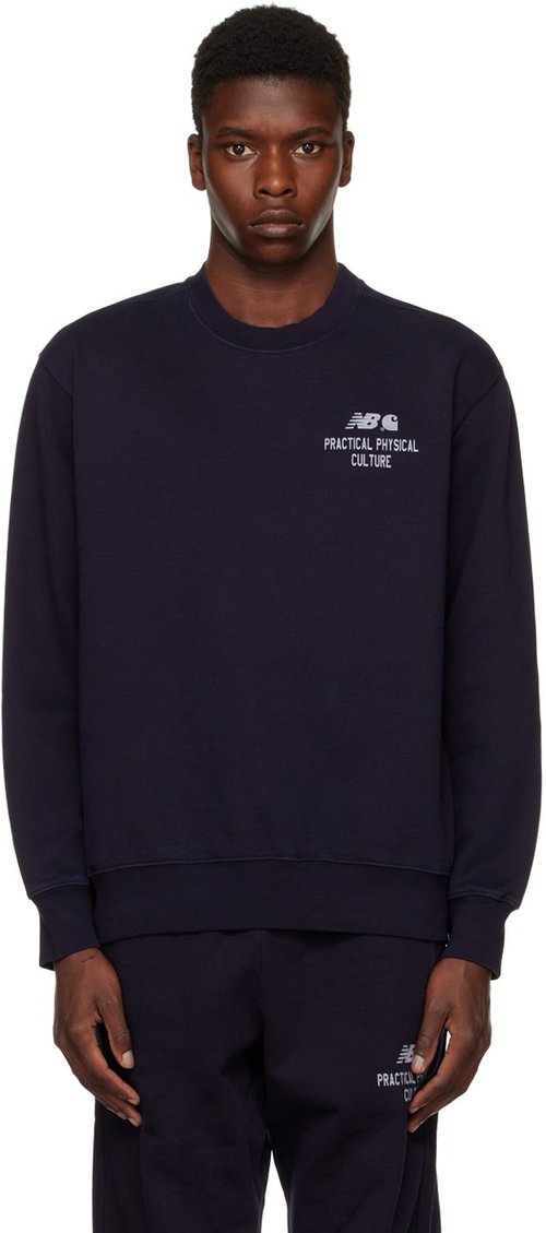 Carhartt Work In Progress Navy New Balance Edition Sweatshirt - Dark Navy - I030715