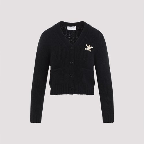 CELINE Cashmere And Silk Cardigan - RY0KM0899 38NO BLACK