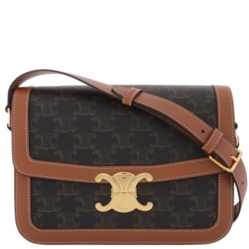 CELINE Classique Triomphe Canvas Bag - Gold Tone - 191242BZ4.04LU X