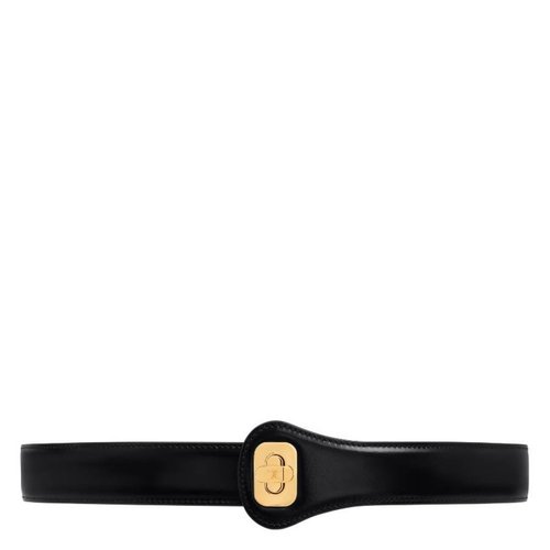 CELINE Large 30mm Josephine Belt In Taurillon - Black/Gold Tone - 45BMB3A01.38NO