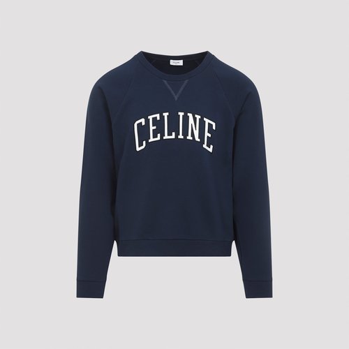 CELINE Loose Sweatshirt - RY0HD670Q FZD6 NAVY ECRU BLACK