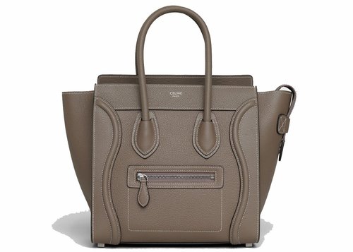 CELINE Luggage Micro Drummed Calfskin - Souris