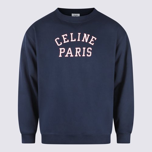 CELINE Navy Cotton Sweatshirt - RY0S1510Z07RV