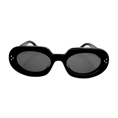 CELINE Oval Frame Sunglasses - 01A - Black - CL40276U01A - BLACK