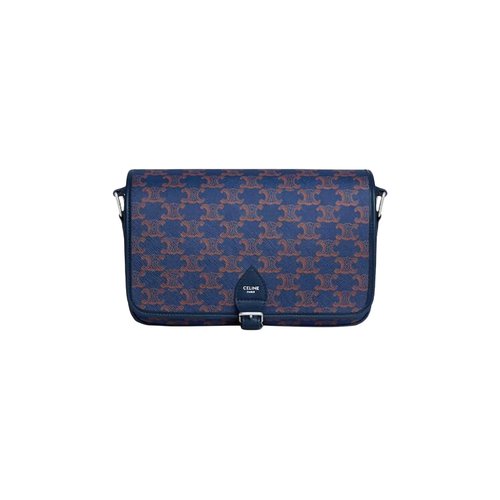 CELINE Small Folco Messenger In Triomphe Canvas/Calfskin - 118252V52 07QJ