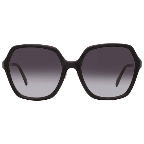 CELINE Smoke Gradient Geometric Ladies Sunglasses CL40230F 01B 58 - Black - CL40230F 01B 58