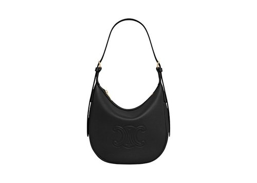 CELINE Supple Grained Calfskin Small Heloise Bag - Black
