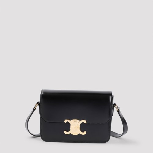 CELINE Teen Triomphe Shoulder Bag - 188423BF4 38NO BLACK