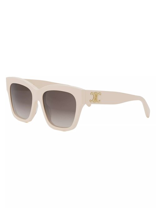CELINE Triomphe Gradient Butterfly Ladies Sunglasses CL40253F 25F 55 - Beige/Brown/White - CL40253F 25F 55