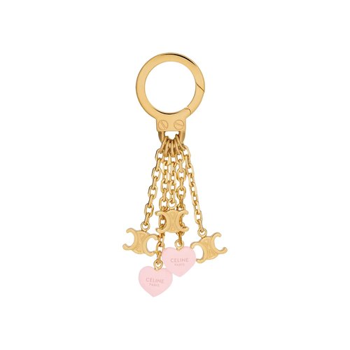 CELINE Triomphe Heart Chain Charm - 49J697GGP 23LP