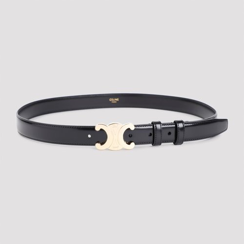 CELINE Triomphe Leather Belt - 45AK93A01 38NO BLACK