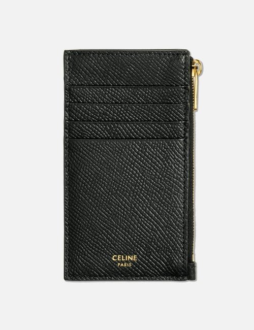 CELINE Zipped Card Holder - Black