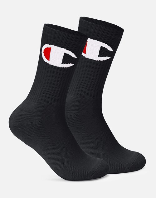 Champion BIG C CREW SOCKS - Black - A2224-003