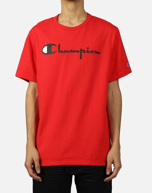 Champion HERITAGE SCRIPT LOGO TEE - RED - GT19Y08254-2WC