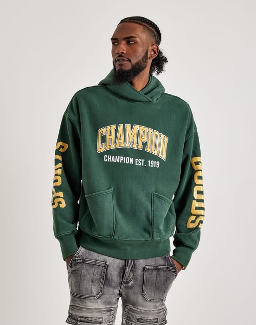 Champion Reverse Weave Crossover Hoodie - Dark Green - S98979-AAFV