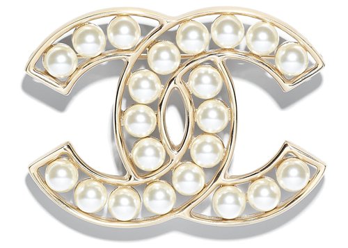 CHANEL 19 Brooch - Gold/White