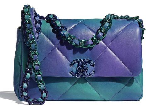 CHANEL 19 Tie and Dye Flap - Blue/Purple