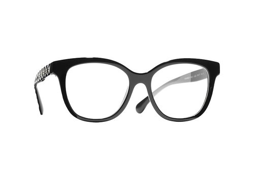 CHANEL Butterfly Eyeglasses 53mm - Black/Gold (3442 C622)