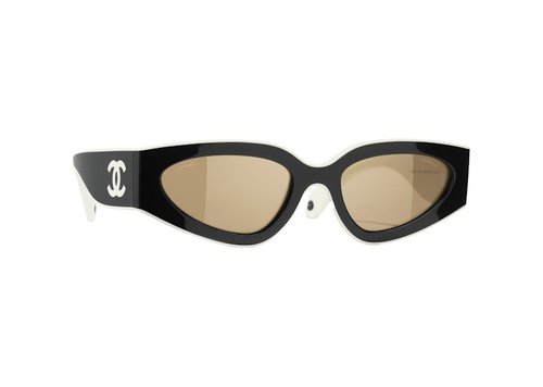 CHANEL Cat Eye Sunglasses - Black/White (6056 1656/53)