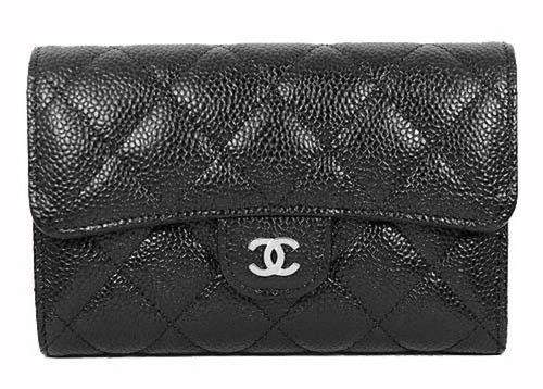 CHANEL Classic Medium Flap Wallet - Black (Ap0232)